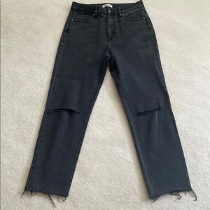 VIGOSS Billie 90s hi / rise black wash distressed jeans size 29